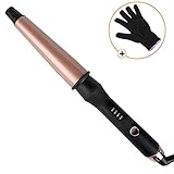 【SICHER UND EINFACH ZU BEDIENEN】Er wird ziemlich schnell heiss und man kann direkt loslegen mit dem Stylen. Der Lockenstab hat eine automatische Abschaltung um Unfälle zu vermeiden.