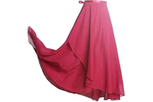 YiLang Jupe de Ballet en Mousseline de Soie pour Femmes Danse Jupe Taille Cravate Plus Mince,Applicable à la Danse féminine