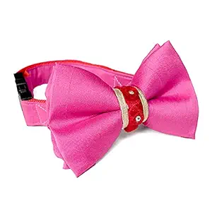 That Dog In Tuxedo Festive Silk Adjustable Dog Bow Tie Collar - Bandhan Collection Pet Bowtie (Size - M-L)