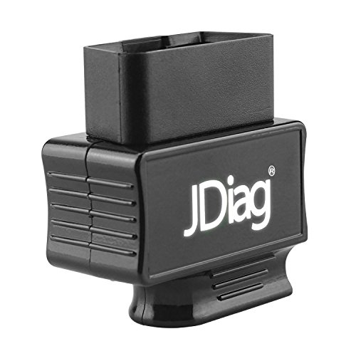 JDIAG Lecteur de Code de Scanner Bluetooth OBD2 Outil de Diagnostic de véhicule Professionnel Faslink M2 Compatible iPhone, iPad & Android (Black)