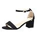 Produktbild S&H-NEEDRA Mode Frauen Damen Sandalen Ankle Mid Heel Block Party Offene Spitze Schuhe