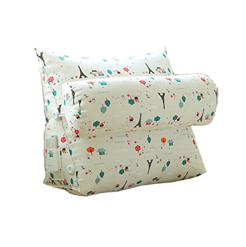 DIKA UK Lumbar Pillows Bedside Triangular Cushions and Headrests Sofa Large Pillows/Large Cushions Package Office Lumbar Pillow and Waist Pillow Simple -LAXF (Size : 45*22*45cm)