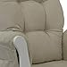 White Glider Rocking Nursing Maternity Breastfeeding Chair With Footstool (Beige Fabric)