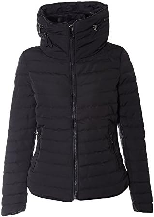 RR Designs New Ladies Quilted Padded Puffer Bubble Fur Collar Warm Thick Womens Jacket Coat