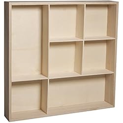 Rayher étagère à casier €“ meuble de rangement à 7 caiers pour ranger des bijoux, des parfums & Cie €“ etagere en bois à décorer selon vos idées créatives