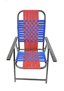 Santoshi Enterprise Nylon Seating Furniture Folding Cotton Chair with Strong Square Handle + Free 6mm pad for Laptop and Reading