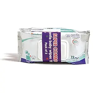 Himalaya Gentle Baby Wipes (72 Count, Pack of 3)