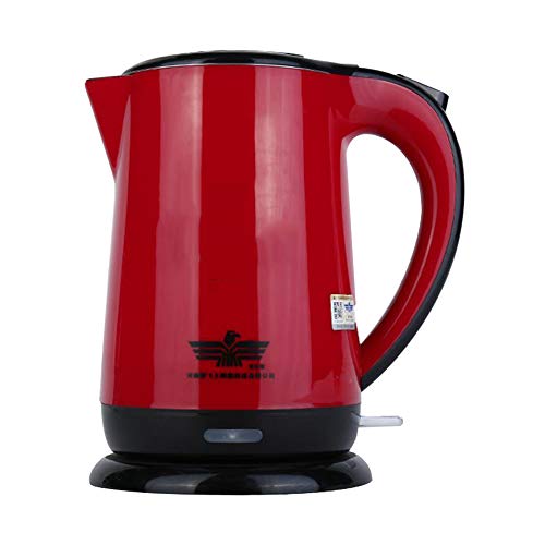 ANLEI Bouilloire lectrique LD-1701 Bouilloire lectrique en Acier Inoxydable 1500W 1.7L Anti-Sec Arrt Automatique Utilis pour Mnage Rouge