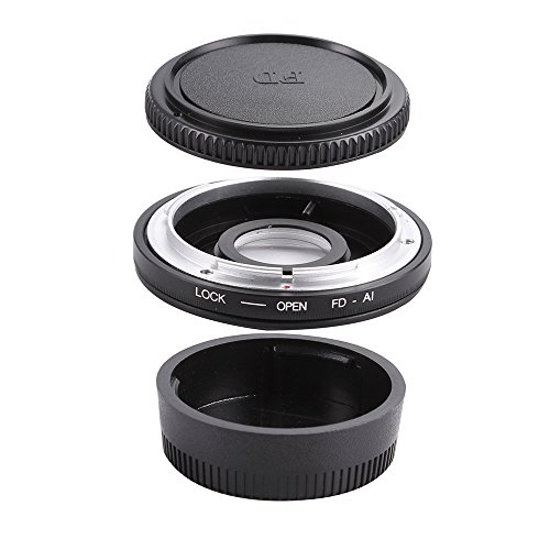 Fotga FD-AI Objectif Mont Adapteur avec Verre pour Lentille Canon FD FC pour Nikon AI F Mont D7200 D7100 D7000 D5500 D5300 D5200 D5100 D5000 D3300 D3200 D3100 D3000 D90 D80 D70 D60 D600 D610 D750 D800 D810