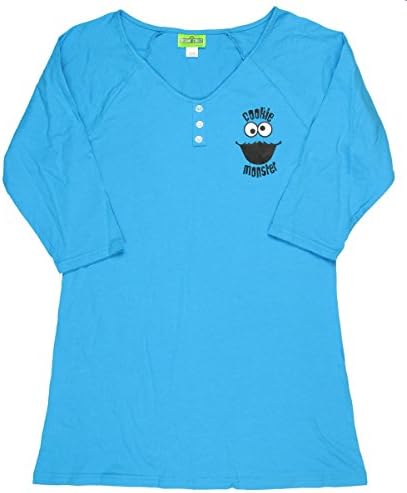 Sesame Street Cookie Monster Dorm Shirt Sleep Lounge Large