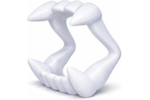 COSTUMED Kinder Vampirzähne - Vampirgebiss Sicheres & stabiles Gebiss zum Aufstecken - für Dracula und Vampir Kostüme - Ideal für Halloween und Fasching