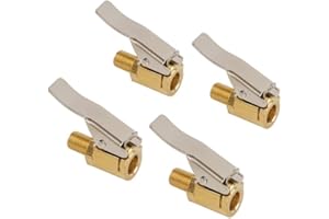 Surplex 4pz Connettore Valvola Pneumatica Universale, 8mm Air Chuck Pneumatico per auto Adattatore a sgancio rapido in ottone Clip-on, per Gonfiatori Pompa d'Aria Compressore Macchina