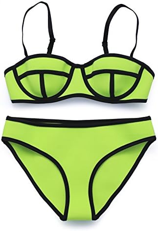 YONGYI bikini Partition swim neoprene gather split, both sides Ying Ying, L Swimsuit