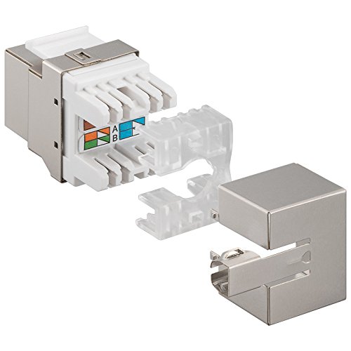 2er Set CAT 6 KeyStone RJ45 Jack, STP geschirmt, 250 MHz - 2