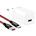 Produktbild TITACUTE OnePlus Dash Ladegerät Lade schnell Netzteil mit USB Typ C Dash Ladekabel 1M / 3.3FT Schnellladung Dash Netzteil [5V 4A] Wandadapter für OnePlus 6T 6 5T 5 3T 3, VOOC für Oppo Find X Rot