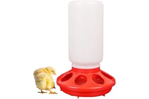 OUYOLAD Chicken Feeder Barrel Bird Drinking Poultry Diet Tool Quail Drinking Pigeon Feeder Chicken Eating Equipment Plastic Feeder for Quails, Chicks and Hens 1kg