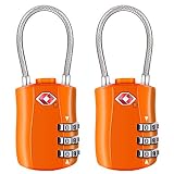 [2 Pack] Serrures š€ bagages TSA, Diyife cadenas de sšŠcuritšŠ š€ 3 chiffres, cadenas š€ combinaison, code de verrouillage pour les valises de voyage valise sac de bagages etc.