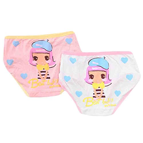Set of 2 Cute Girls Underwears Children Modal Underwears Briefs(Figure Angel)