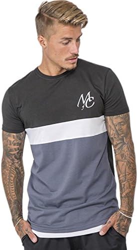 Masters of Ceremony Mens Longline & Double Layer Hem Designer S/S T Shirt Tee Top