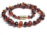 NATUR BERNSTEIN KETTE HALSKETTE ECHTE BALTISCHE BERNSTEIN(35cm) Amberta®
