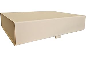 Aryllis A4 Shallow Luxury Gift Box with Magnetic Lid, Ivory, Gift Hamper for Birthday & Anniversary Presents - 33cm x 25cm x 7cm