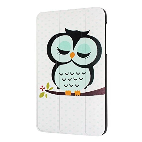 Hülle für Samsung Tab A 7.0“ ,PU Leder Case Hülle im Bookstyle Tasche für Samsung Galaxy Tab A (2016) 17,8 cm (7 Zoll) SM-T280 Schutzhülle Flip Cover Leder Schale Skin (#2 EULE) - 3