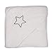 Pippi Unisex Baby Hooded Towel W.Embroidery Scarf, White, One Size (Manufacturer Size:100*100cm)