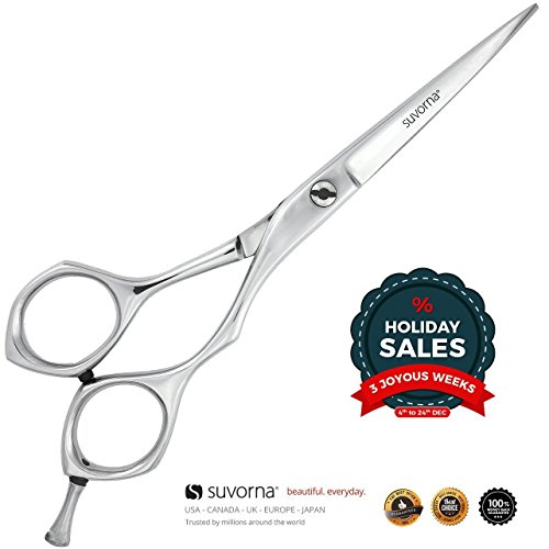 BS-2101 Suvorna 6" Razeco e10 Precision Razor Edge Stainless Steel Barber Scissors Shears. Hair Styling, Trimming & Cutting. Lifetime Warranty. Razor Sharp Perfect for Salons & Home Use