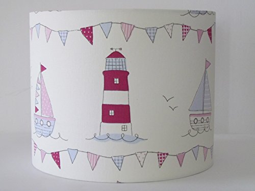 Handmade Blue Boat Lighthouse Beach Hut Yacht Lampshade Lightshade Choice of Colours Available