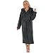Produktbild Bademantel Damen Herren mit Kapuze wadenlanger Saunamantel flauschiger Sherpa-Fleece Morgenmantel Serie Samos Kapuzenbademantel CelinaTex 5001121 M anthrazit