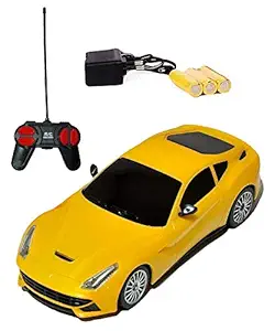 TEMSON RE-Chargeable Racing Car for Kids with Remote Control Car Toy for Kids (Yellow Racing Car), Multicolor