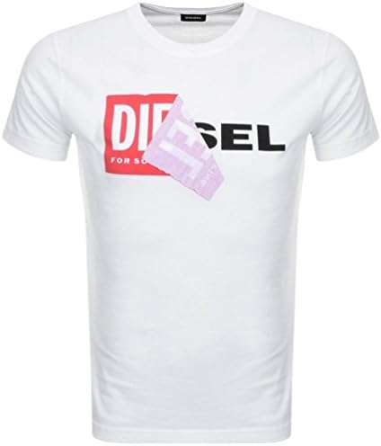 White Mens Diesel T Diego QA T Shirt White - Large