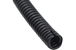 MOCNT Gaine Câbles Électriques Voiture Gaine Ondulée Flexible Protection Cache PP Tuyau Fil Fendu Gaine Isolante Conduit Tube Rangement Câble Extérieur 7mm Long 10 Mètres