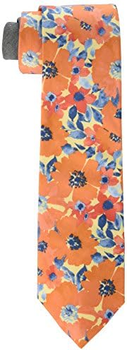 Rooster Men's Watercolor Flower Necktie, Camel, One Size