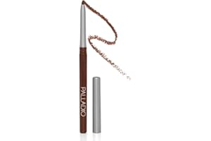 Palladio Retractable Waterproof Lip Liner High Pigmented and Creamy Color Slim Twist Up Smudge Proof Formula with Long Lasting All Day Wear No Sharpener Required, Coffee