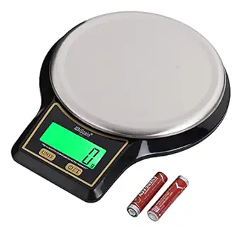 iScale Insignia Premium 10kg Digital Kitchen Weighing Scale & Food Weight Machine for Health, Fitness, Home Baking & Cooking with Stainless steel Pan 1 Year Warranty & Batteries Included