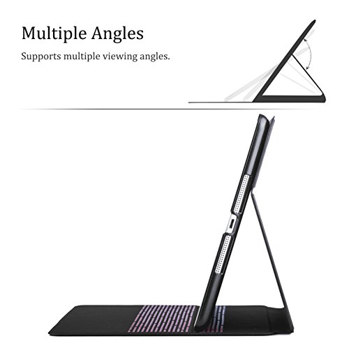 Huawei MediaPad T3 8.0 hülle, IVSO hochwertiges PU Leder Etui hülle Tasche Case – mit Standfunktion, super 360° Anti-Wrestling, ist für Huawei MediaPad T3 8.0 Tablet-PC perfekt geeignet (Schwarz) - 4