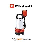 Fördermenge: 17.000 l/h Einhell Schmutzwasserpumpe GC-DP 6315 N Tauch- / Druckpumpe, rot/edelstahl, 630