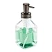 Produktbild mDesign Schaumseifenspender wiederbefüllbar – Schaumspender aus Glas mit 553 ml Volumen – ideales Badaccessoire für Seife & Lotion – dursichtig/bronze