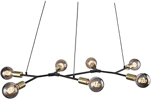 Nordlux Josefine 7 Lamp Ceiling Light Fitting in Black - Homeware Lighting Home Interior Decorative Simple Décor for Living Room Kitchen Bedroom – AC/DC, Modern Fixture – 2.1kg