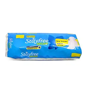 Stayfree Secure Dry Cover With Wings - 7 Pads Count Medium (Pack of 1)