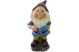 VERDELOOK Nano con Occhiali da Giardino in poliresina Statua arredo Giardino Esterni casa