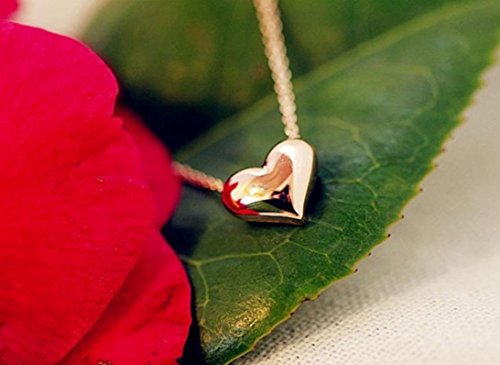 Halskette, Ularmo Frauen Gold Herz Bib Statement Kette Anhänger Halskette Schmuck - 6