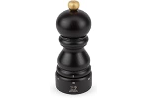 PEUGEOT - Paris u'Select 12 cm Salt Mill - 6 Predefined Grind Settings - Powdered Salt Innovation, Zirlion Mechanism - PEFC-Certified Wood - Made in France - Chocolate Finish