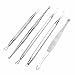 LuckyFine 5Pcs Multipurpose Blackhead Whitehead Acne Comedone Extractor Reamover Stainless Steel Facial Tool Set Kit