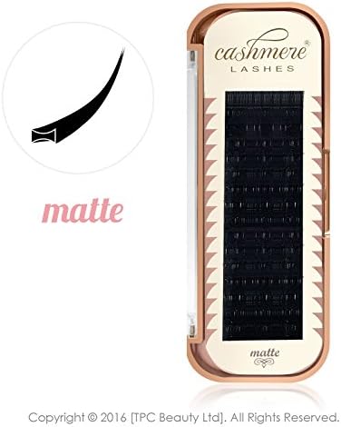 CASHMERE LASHES® MATTE Lightest Lash Luxury Individual Eyelash Extensions C curl (0.20 C 12mm)