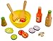 Produktbild Idena 4100112 - Kleine Küchenmeister Salat - Set aus Holz und Filz, ca. 15 x 15 x 7 cm, 24 teilig