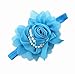 Viskey Lovely Cotton Girls Baby Headbands,Pearl,blue
