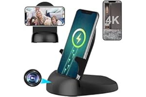 GJFJTC Hidden camera Spy camera WiFi Wireless Charger, Nanny Spy Cam Motion Activated,HD1080P (Rotate Lens) with 250°Viewing Angle, camaras espias ocultas for Home Office Security(2.4/5G)