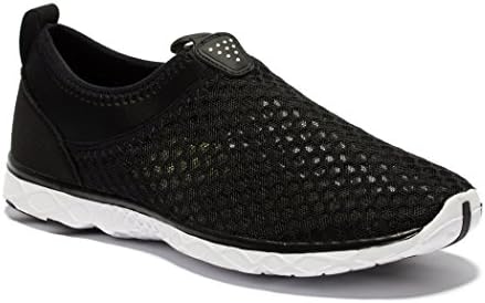 Daillor Men's Beach Aqua Water Shoes Summer Outdoor Casual Walking Sneakers Black EU42